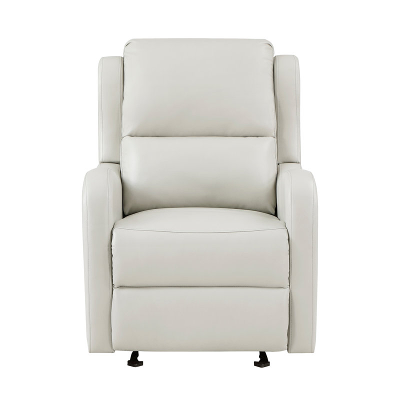 Faux Leather Upholstery Glider Reclining Chair 1Pc Living Room Furniture Comfort Seating Gentle Motion, Taupe