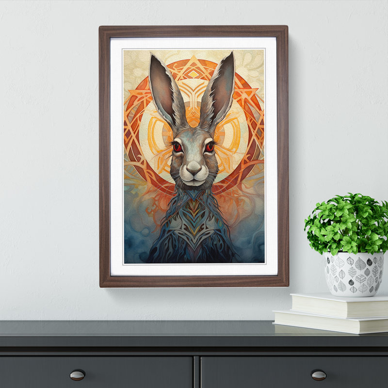 Hare Symbolism Art - Framed Print, 64cmH x 46cmW