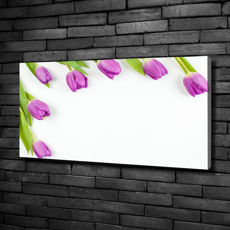Purple Tulips - Wrapped Canvas Print