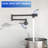 Wall Mount Pot Filler Kitchen Faucet - Folding, Stretchable, Matte Black, Two Handles | Gift Idea-122633918