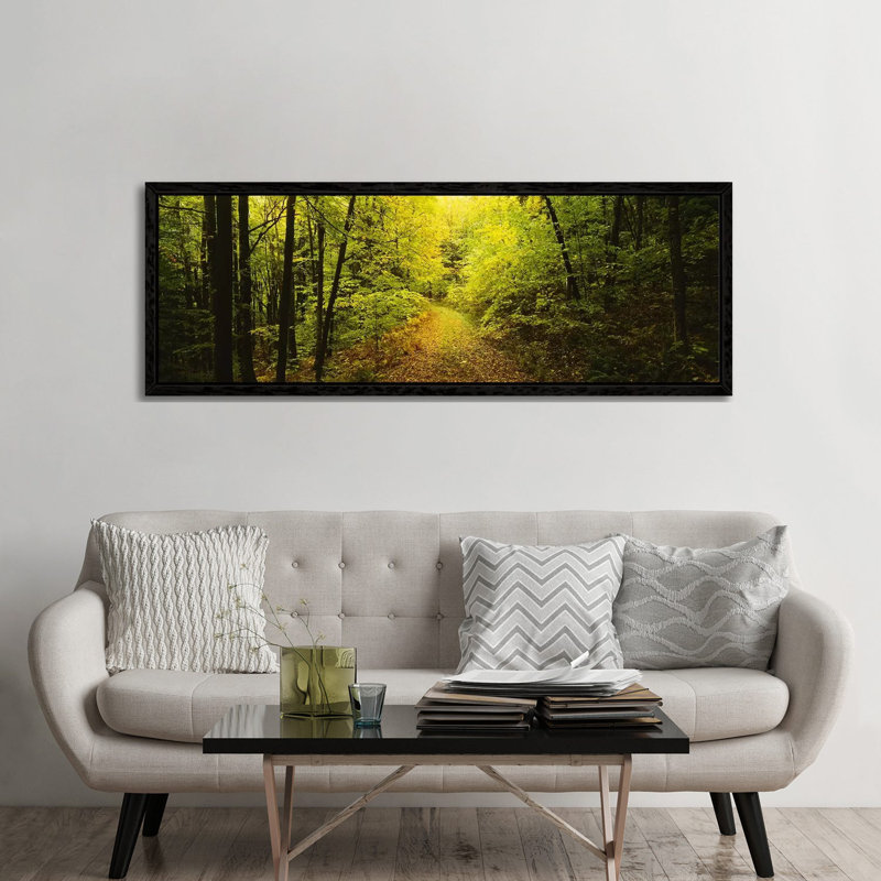Dirt road passing through a forest, Vermont, USA 1 Piece Panoramic Wall Art on Canvas, 182.88 cm H x 60.96 cm W