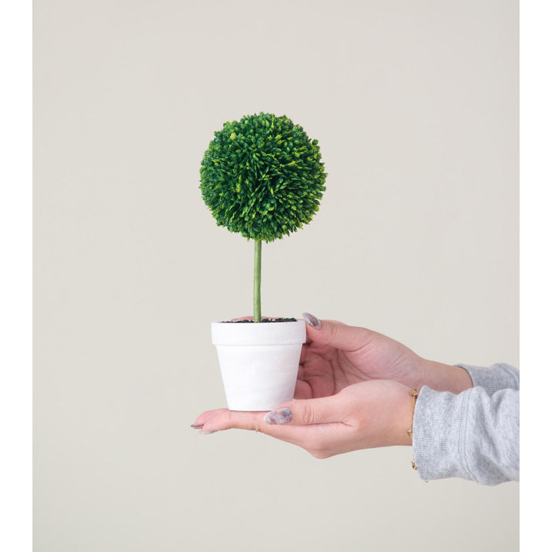 Ensemble de 3 topiaires de buis artificiel en pot