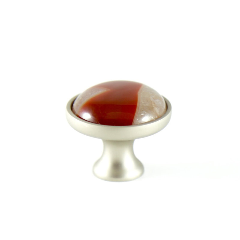 1.25" Diameter Mushroom Knob, Chrome/Lava