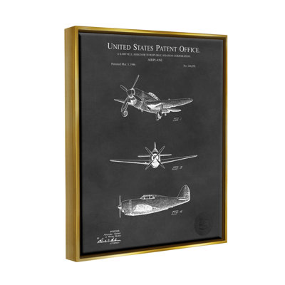 Schéma rétro d'un véhicule d'avion par Karl Hronek - impression sur toile