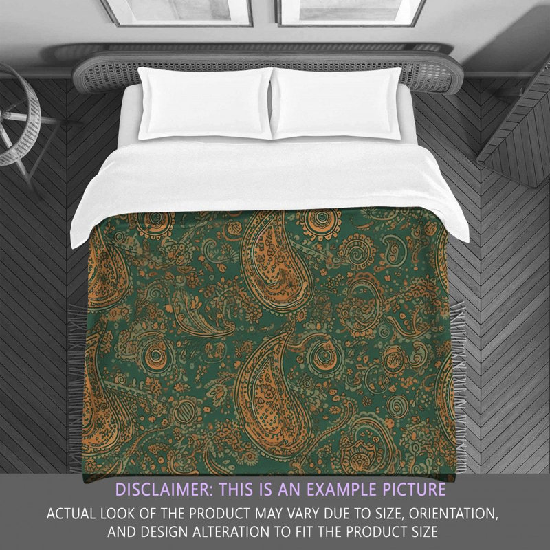 Botanical Brown/Green Microfiber Comforter, Queen Comforter
