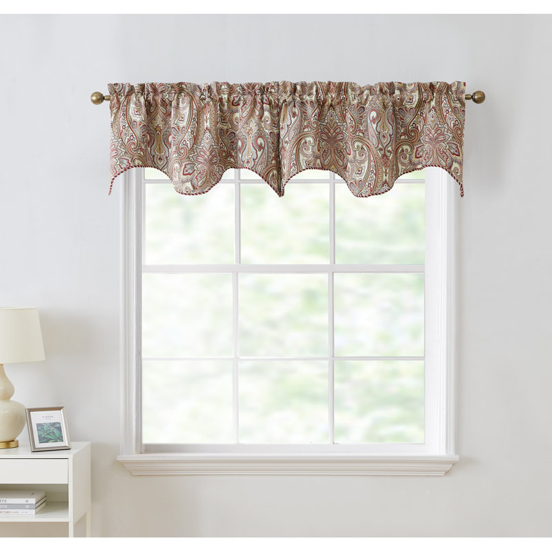 Gillot Blackout Rod Pocket 50" Window Valance, Spice