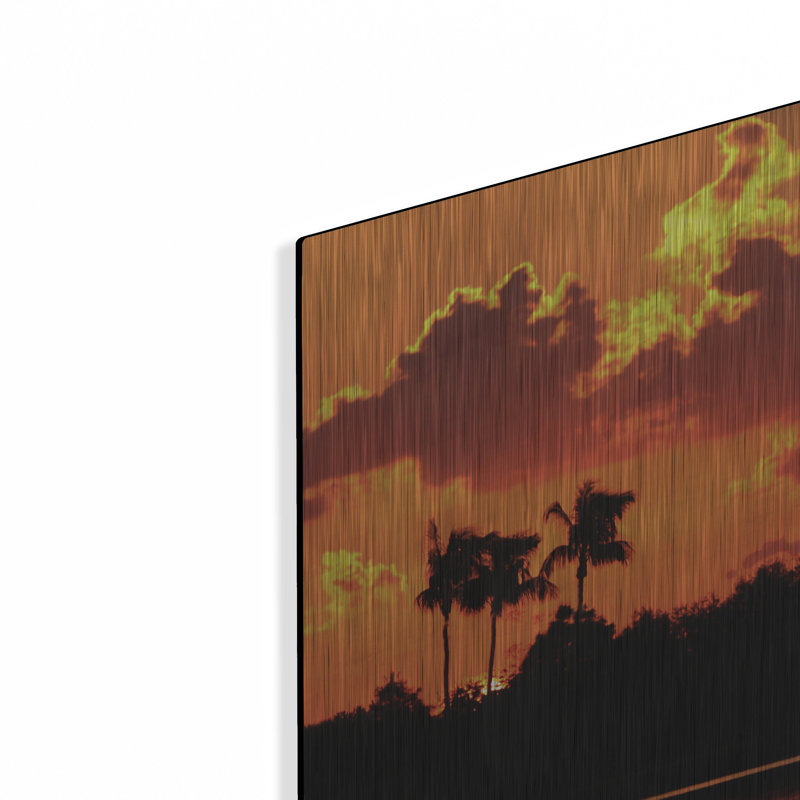 «Red Sky At Night» par Dana Brett Munach, art mural en métal, H 24 po x l 16 po
