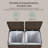 2 x 8 Gallon Stainless Steel Multi-Compartments Trash Can with 15 trash bags-136952037