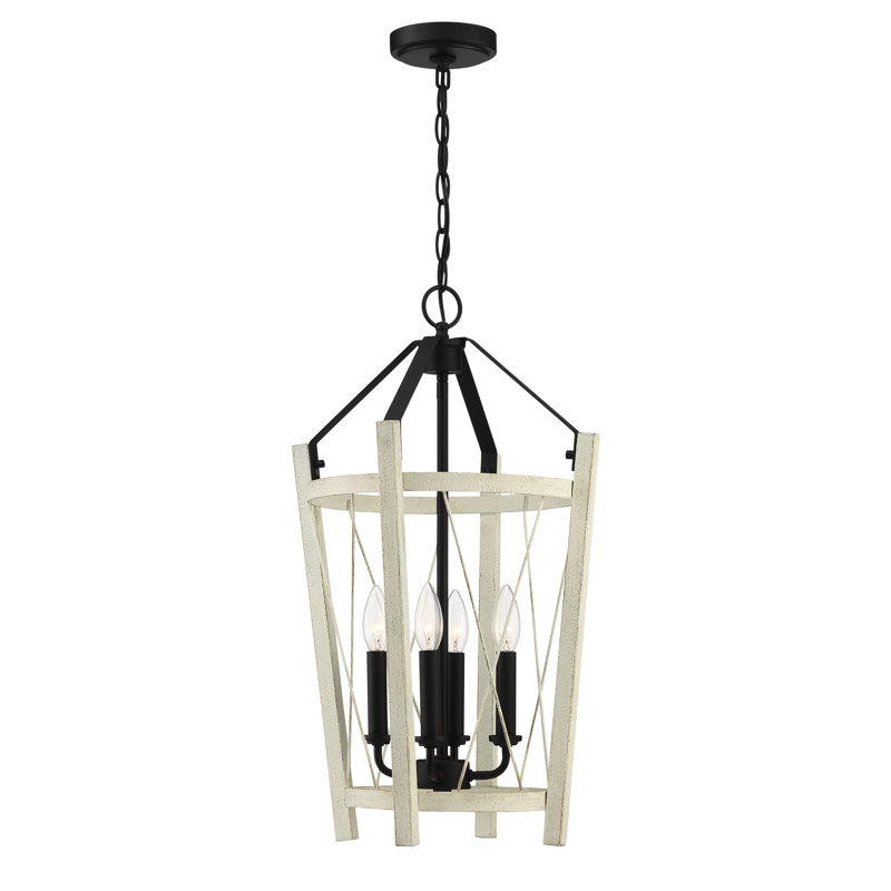 Luminaire suspendu géométrique 4 lumières lanternes Jace