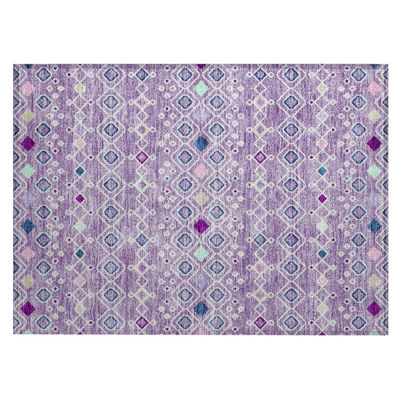 Aleighna Area Rug with Non-Slip Backing, Rectangle 1'8" x 2'6"