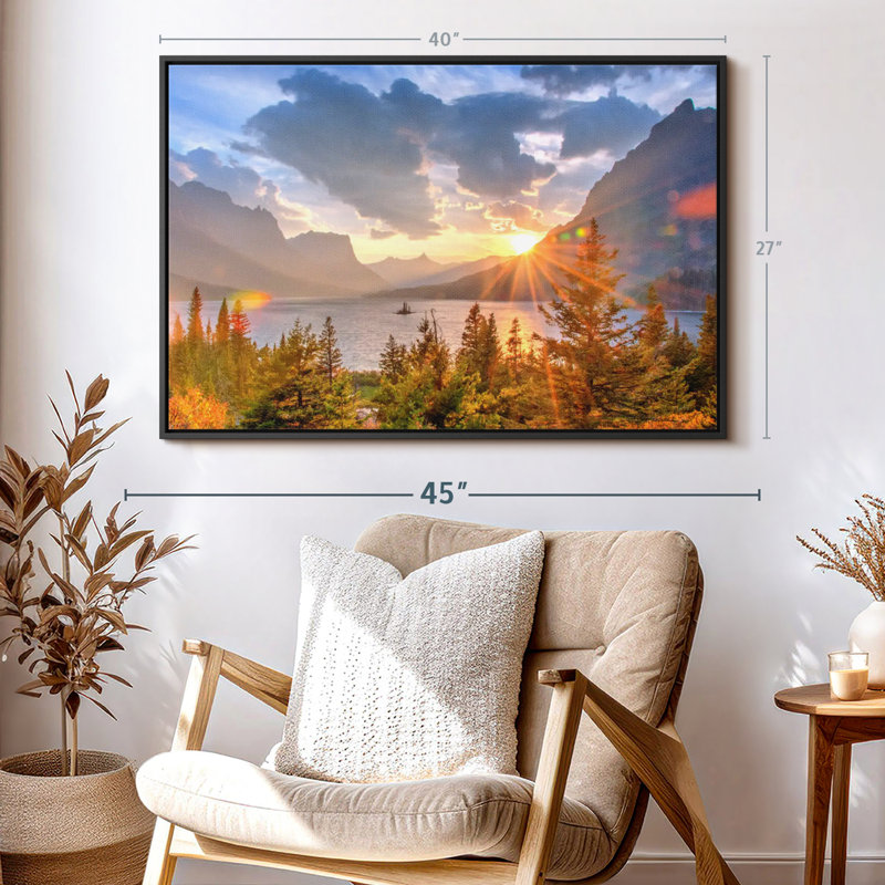 Nature «Montana Saint Mary Lake», H 40 po x l 27 po