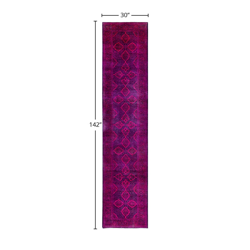 Overyed One-of-a-Kind Runner 2'6" X 11'10" Hand Knotted Area Rug