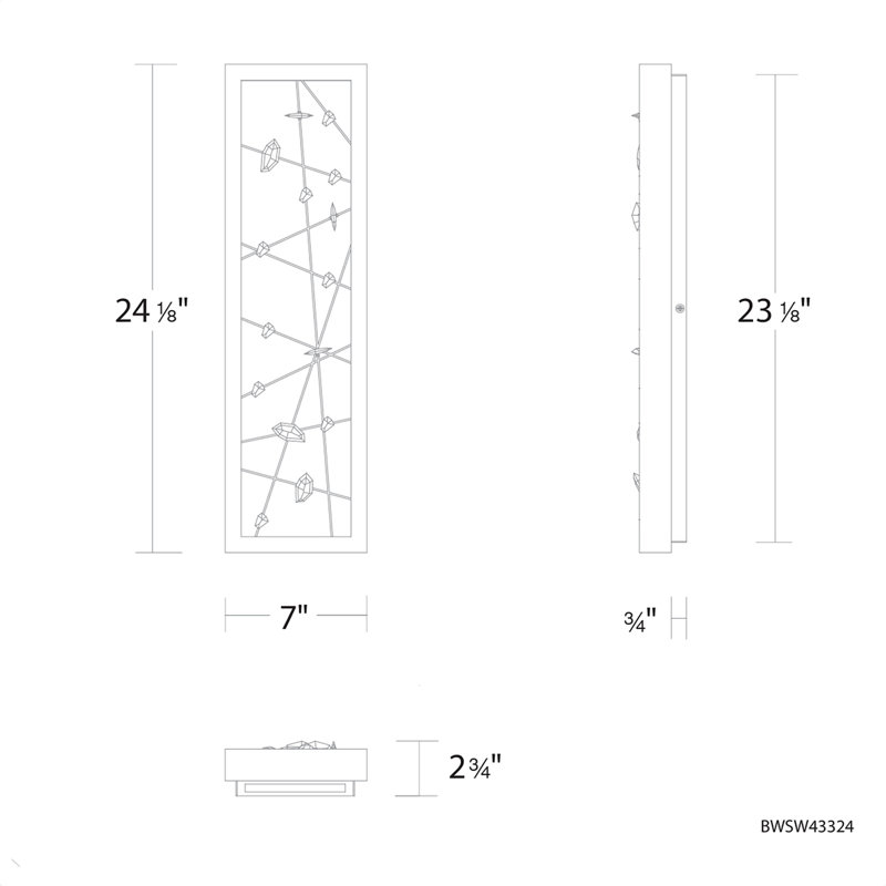 Dreamcatcher LED Wall Light, 24.13" H x 7" W x 2.75" D, 28 W