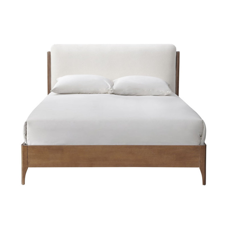 Solacina Wood Frame Bed, Ivory/Natural, RV King