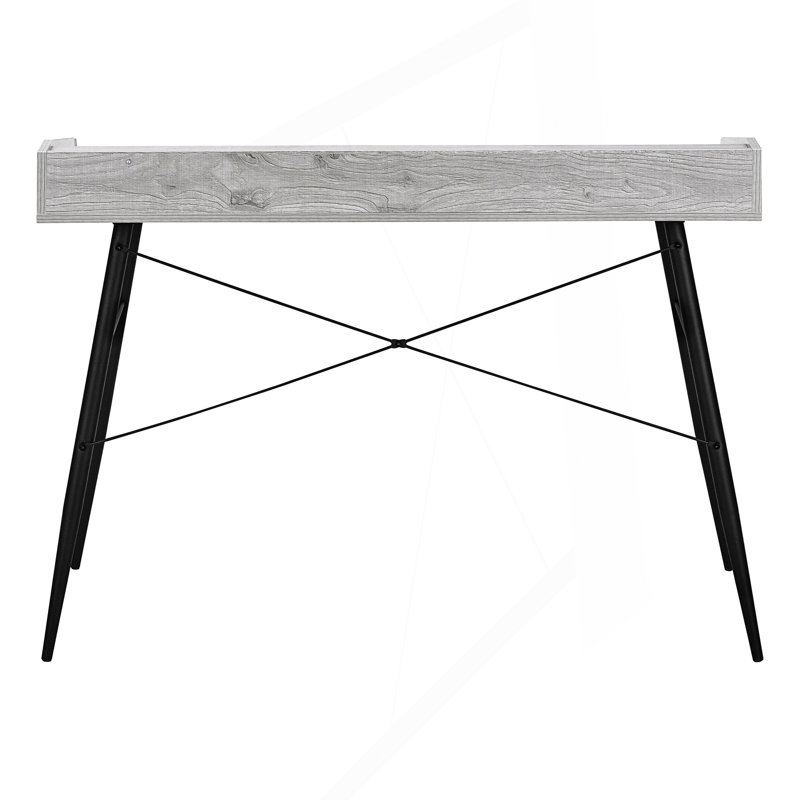 Bureau d'ordinateur avec tablettes de rangement, Gris / noir