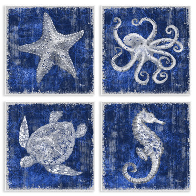  «Sea Life on Abstract Blue Art» par Paul Brent
