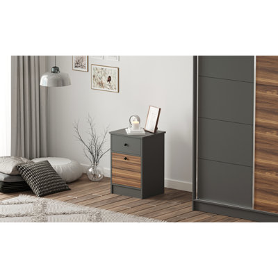 Dau 45cm W Manufactured Wood Bedside Table