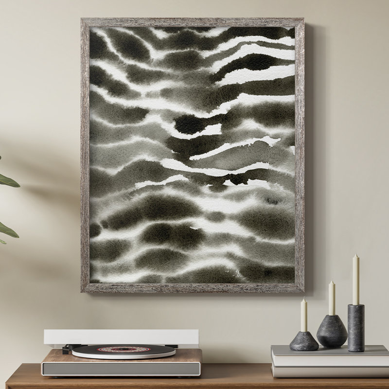 Impression encadrée Jungle Stripe II - bois massif, H 11 po x l 9 po