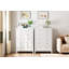 Commode haute 5 tiroirs, rangement profond avec boutons en métal, commode en bois moderne pour la chambre à coucher et le couloir-2098881843