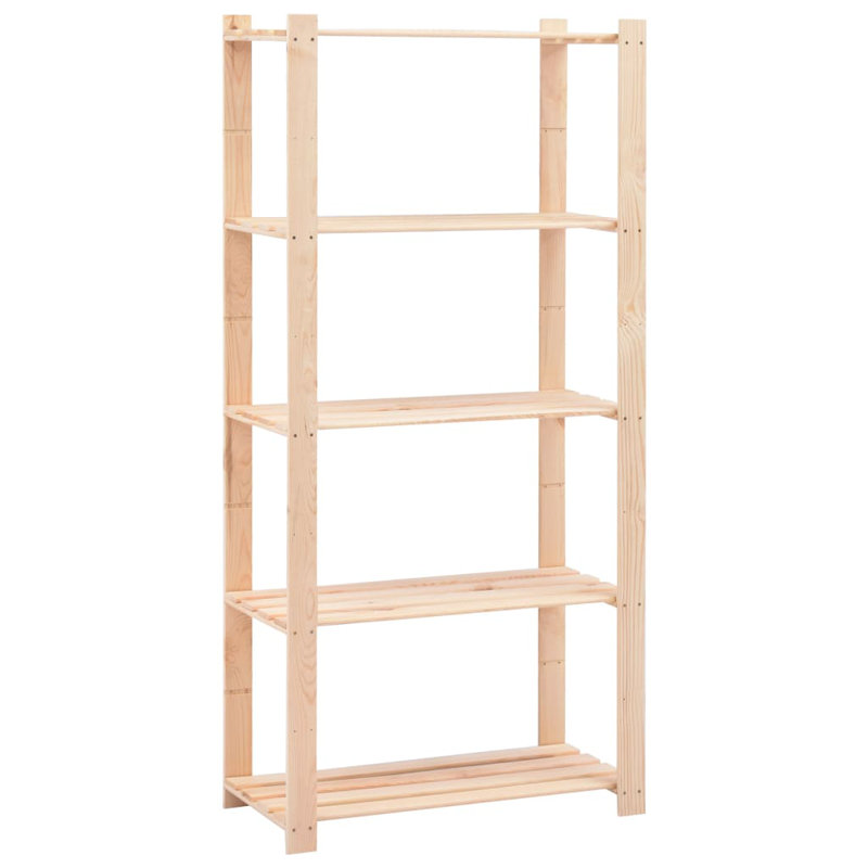 Storage Rack Shelving Unit Storage Shelf 5-Tier Solid Pinewood 551.2 lb