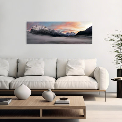Misty Mountain Sunrise Colorful Dramatic Peaceful Landscape Mountain Wall Art