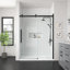 Porte de douche à fermeture douce sans cadre OVE Decors Bel 58 po à 60 po x 78,75 po