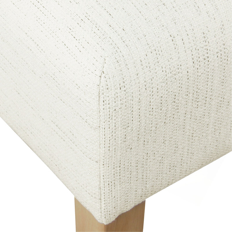 Table basse avec repose-pieds Dan, bois brun, polyester crème 36 pouces