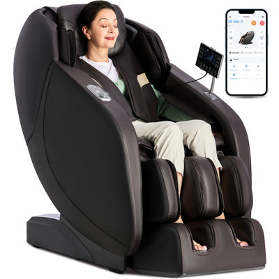 2026 Full Body 4D Massage Chair Zero Gravity Reclining with Heating Function, Brown