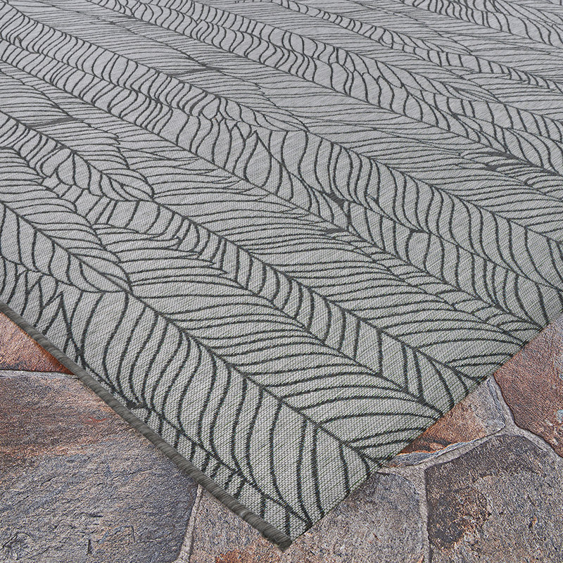 Tapis intérieur / extérieur argenté Agostinho, Tapis de couloir 2 pi 3 po x 7 pi 10 po