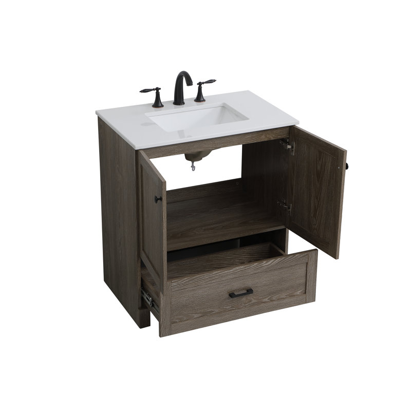 Ensemble de meuble-lavabo simple 30 po Soma, Chêne vieilli