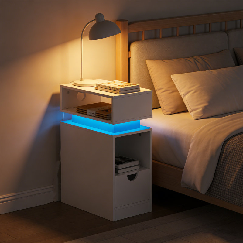 40cm W Manufactured Wood Bedside Table