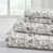 Motif floraux gris