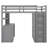 Ilianka Twin Loft Bed with Drawers,Desk and Wardrobe-141714798