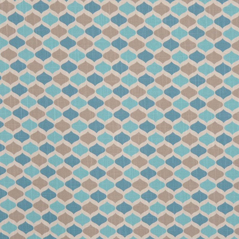 Tissu géométrique Allure Boutique, Aigue-marine