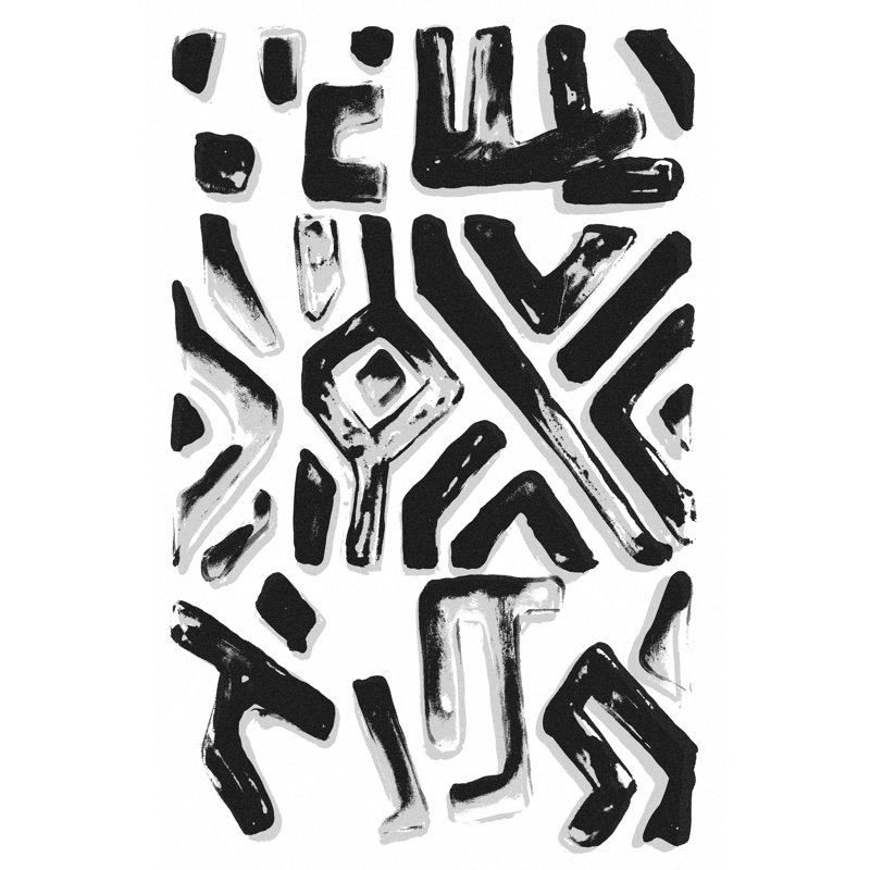 «African Textile Woodcut II» par Stellar Design Studio, reproduction d'art sur toile tendue, H 30 po x l 20 po x P 1,25 po