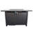 25'' H X 42'' W Steel Outdoor Fire Pit Table With Lid (Black)-2086833816-2086833817