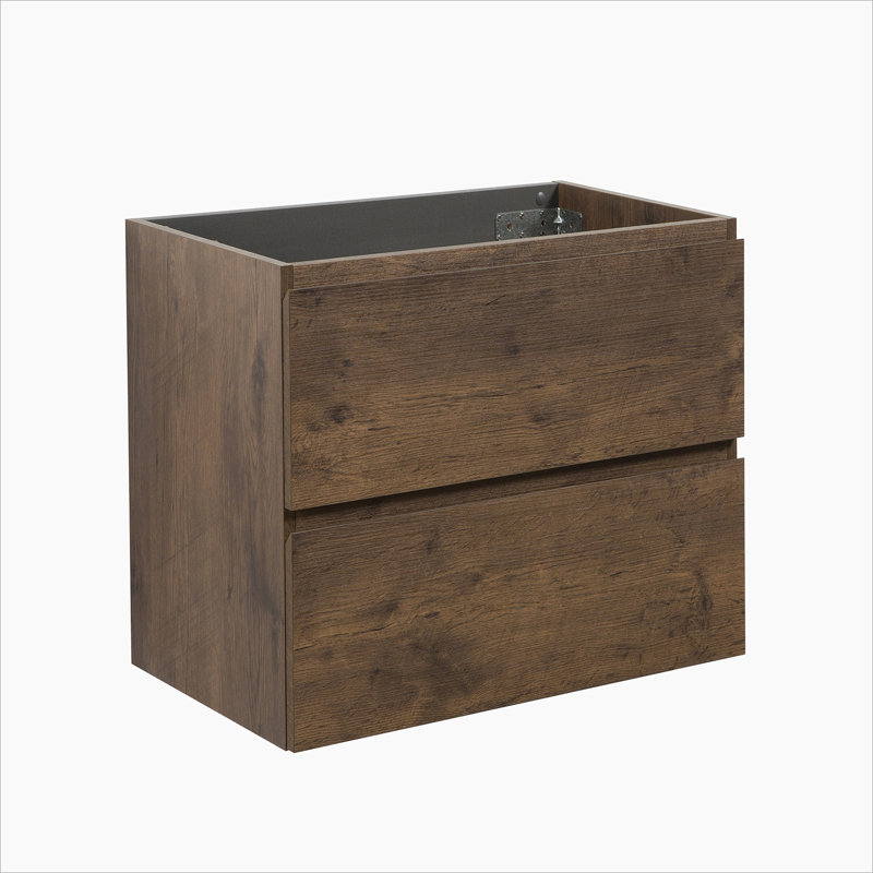 Armoire murale SANS lavabo, avec deux tiroirs, Noyer