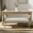 Martha Stewart Isla Tufted Upholstered and Cane Accent Bench