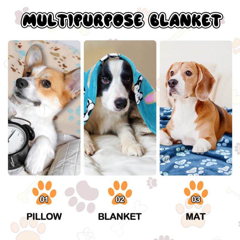 Super Soft Fluffy Fleece Pet Blankets for Dogs and Cats