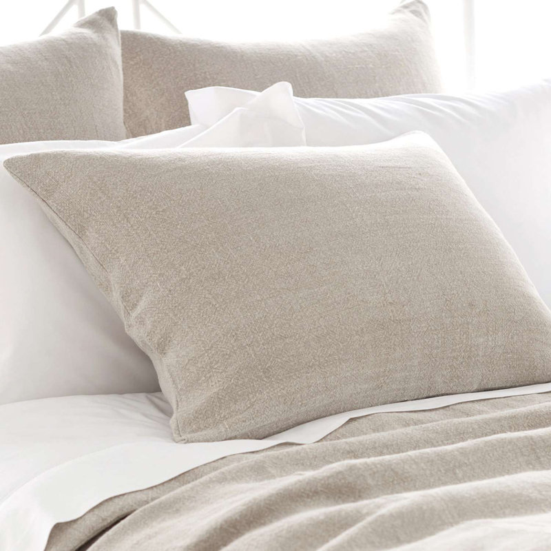 Stone Washed Linen Sham, Standard, Natural