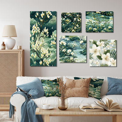 «Mangrove Serenity Tropical» - ensemble de 5 reproductions d'art mural tropical