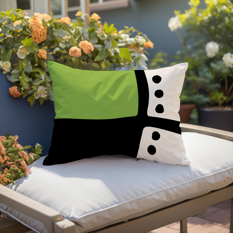 Coussin lombaire réversible intérieur / extérieur Sofi Minimalist, H 14 po x l 20 po, Chartreuse