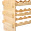 Support à vin modulaire empilable à 8 niveaux, en bois, pour bouteilles en bois naturel, pour 72 personnes