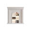 Foyer électrique en bois massif beige