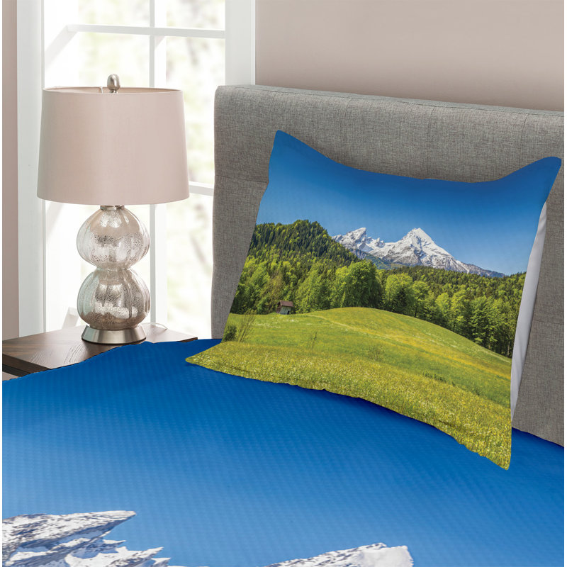 Fowlkes No Pattern Bedspread with Pillow Shams, 220 x 264 cm
