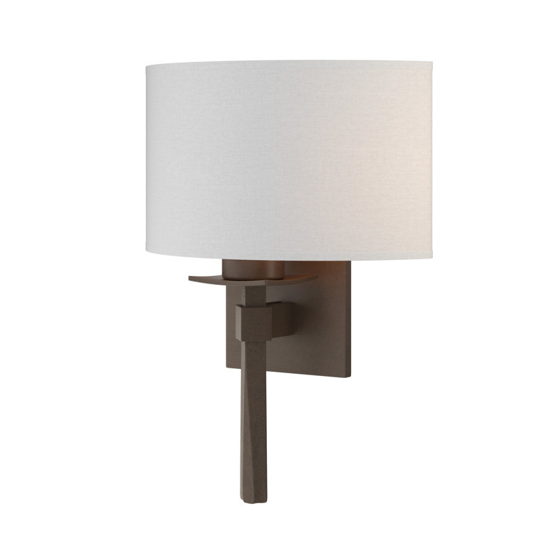 Beacon Hall Half Drum Shade Sconce, Bronze, Flax