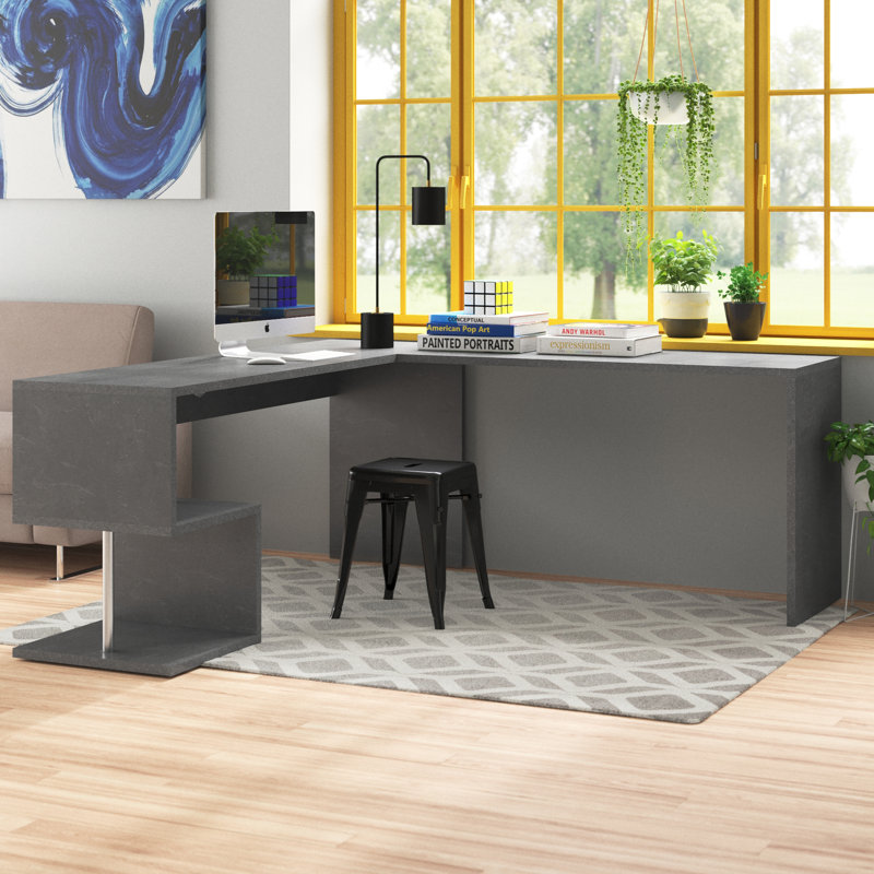 Cadogan L-Shaped Executive Desk, Slate