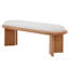 Banc rembourré en bois massif CloudHaven