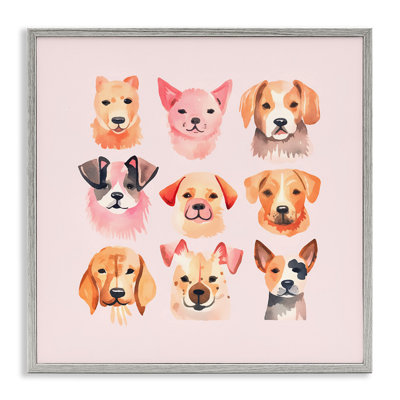 «Whimsy Dog Parade», estampe numérique encadrée par Andrea Haase