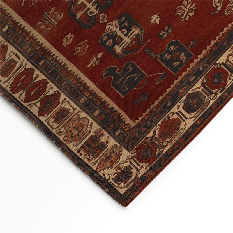 Tapis turc intérieur et extérieur brun, Rectangle 5 pi x 7 pi